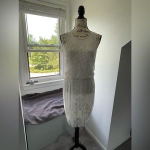 Adrianna Papell White Sequin Dress. Brand new with tags.